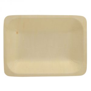 Piatto Rettangolare in Legno Naturale - 265x215 mm