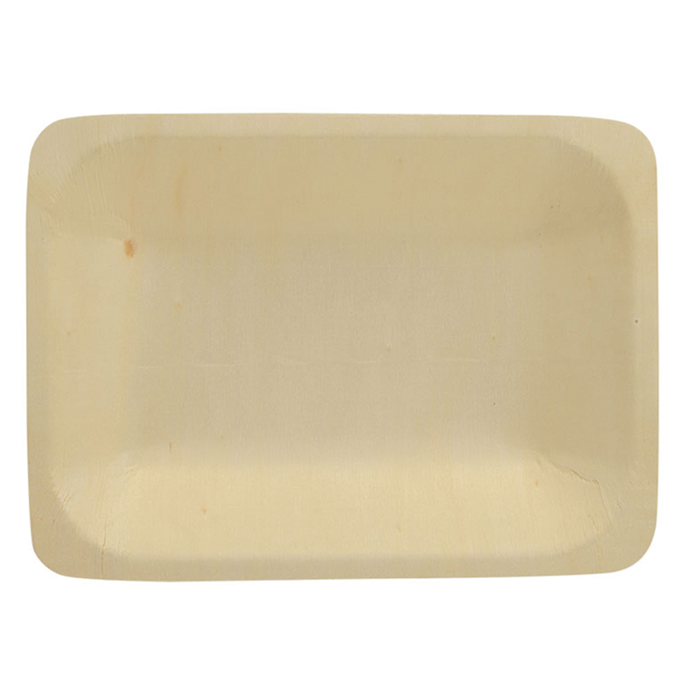 Piatto Rettangolare in Legno Naturale - 265x215 mm