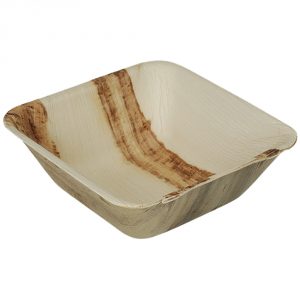 Vaschetta Quadrata in Foglia di Palma - 140x140mm