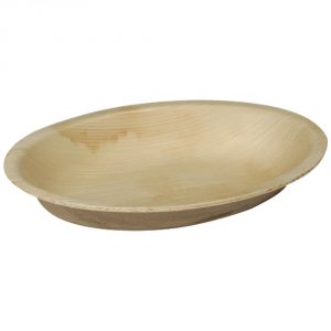 Vaschetta Ovale in Foglia di Palma - 200x140 mm